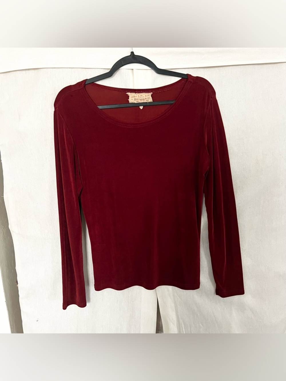 Double D Ranch Wear Slinky Western Top in Maroon Red